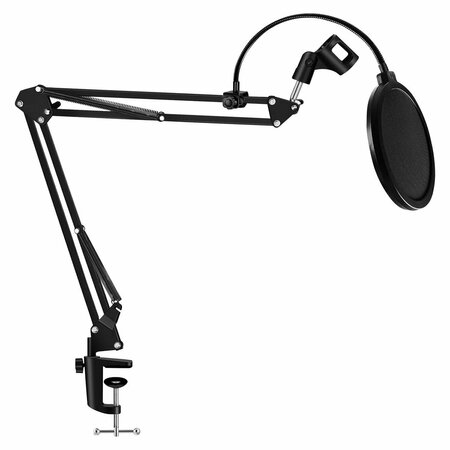 5 CORE 5 Core Microphone Arm Stand Desk Adjustable Suspension Boom Scissor Desktop Mic Holder w Pop Filter RM STND 2